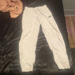 light grey/ white nike sweatpants